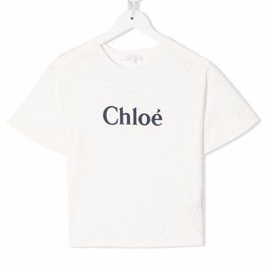 Chic kids Chloe Logo Floral T-Shirt. Subtle floral pattern.